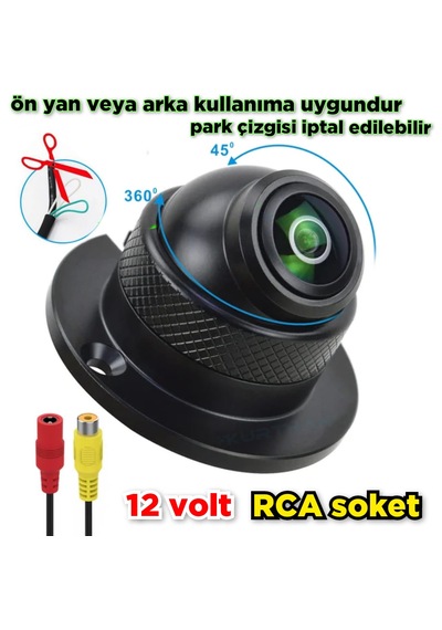 1 Adet Ultra Mini Ahd 1080p Kamera 150'' Geniş Açılı Lens 12 V