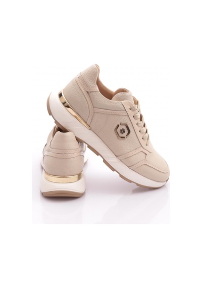 Dgn 6201 Erkek Bağcikli Sneakers Ayakkabi Bej
