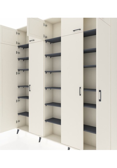 Arges Dolap 18 Raflı 9 Kapaklı 220x30x243 Aytaşı-aytaşı/antrasit Aytası/antrasıt Arges Dolap 18 Raflı 9 Kapaklı 220x30x243 Aytaşı-aytaşı/antrasit Aytası/antrasıt