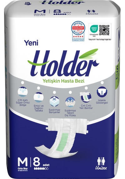 Holder Medium Yetişkin Hasta Bezi - 8 Adet M