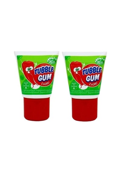 Lutti Tubble Gum Chery Tüp Sakız Kirazlı Sakız 2 Adet