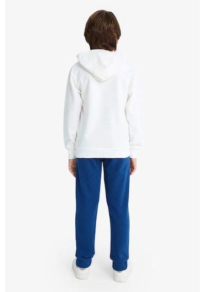 Defacto Erkek Çocuk 2li Takım Baskılı Kapüşonlu Sweatshirt Eşofman Altı F2595a825auwt32 Beyaz