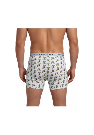Gost Liria Macha Desenli Erkek Boxer Ekru