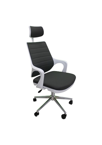 Kaya Ofis Mix Plus White Fabric Müdür Koltuğu Çalışma Koltuğu Siyah