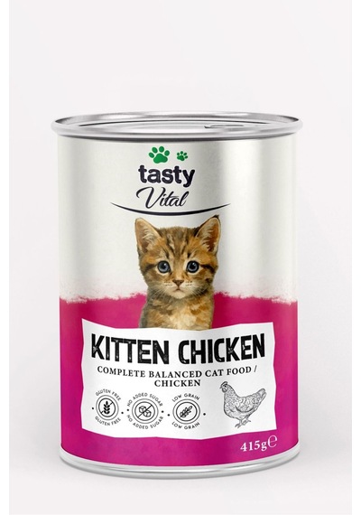 Tavuklu Yavru Kedi Konservesi Pate Ve Yumuşak Formda 415 Gr