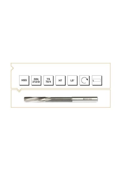 Mte B00303010400 Hss Dın 212 L-rn Makina Raybası 4 Mm H7