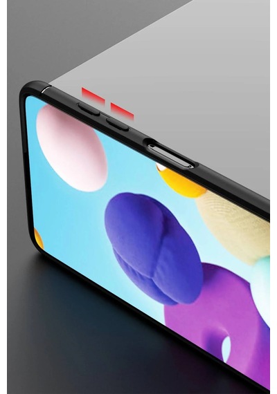 Cosmotex Newface Samsung Galaxy Uyumlu  M51 Kılıf Range Yüzüklü Silikon - Siyah-kırmızı