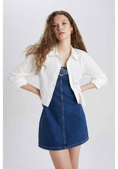 Defacto Fashion Fit Straplez  Jean Mini Elbise C5658AX24SPNM34