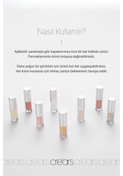 Cre'ars Yoğun Işıltılı, Prizmatik Yapılı Likit Far Shine Lover Liquid Shadow 04 Gold Shimmer