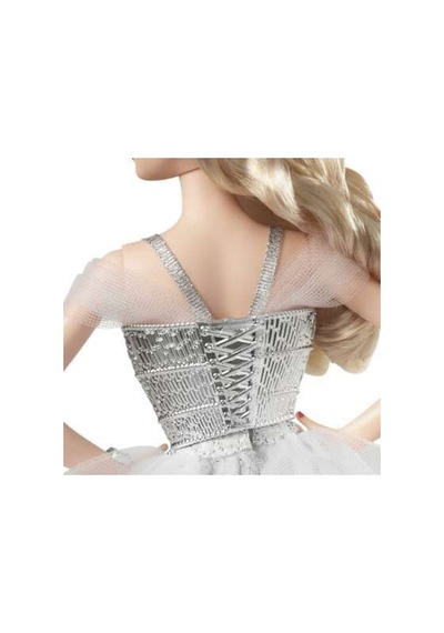 Barbie 2021 Mutlu Yıllar Bebeği Dalgalı Sarı Saçlı. 30 Cm.Gümüş R