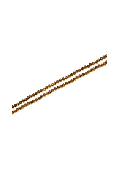 4 Mm Kaplama Kahve Basık Kristal Cam Boncuk 1 Dizi - 110 Adet