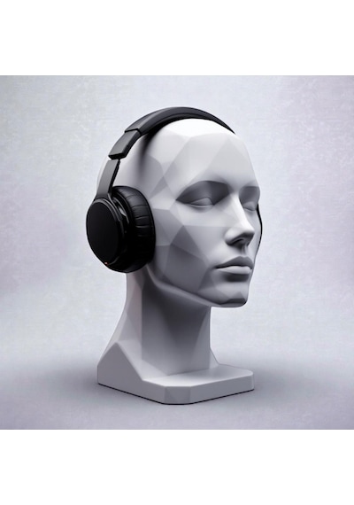 Happy3dworld İnsan Büstü Kulaklık Standı, 3d Baskı Minimalist Modern Dekor
