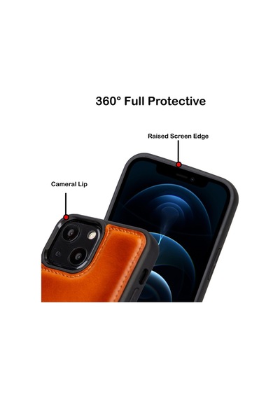 Bouletta Apple İphone 13 Mini Uyumlu Deri Arka Kapak Fxcp Rst2ef