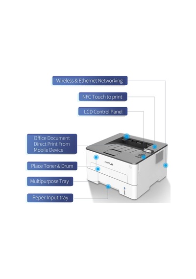 Pantum P3010dw Kablosuz A4 Mono Lazer Yazıcı