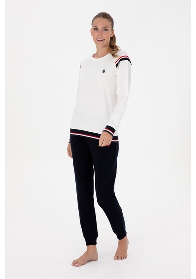 U.s. Polo Assn. Kadın Ekru Pijama Takım 50318818-vr019 Ecru
