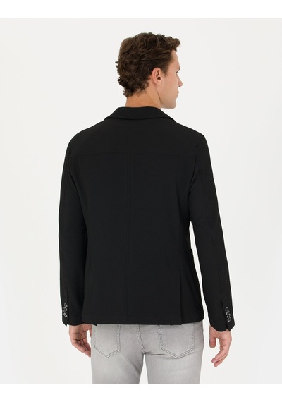 Pierre Cardin Siyah Ekstra Slim Fit Blazer Ceket