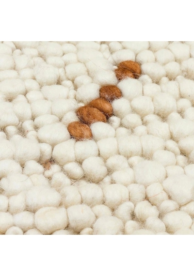 Eko Halı Jade Jd 06 Naturel Naturel Kazak Örgü Desenli El Dokuma Örgü Halı Krem