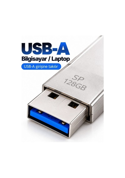 Lb 128gb 4 Lü Girişli Flash Bellek Lightning Type-c Usb-a Microusb Telefon Tablet Bilgisayar Uyumlu
