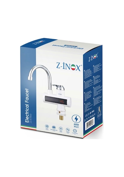 Zln7866 Elektrikli Musluk Beyaz - Gümüş
