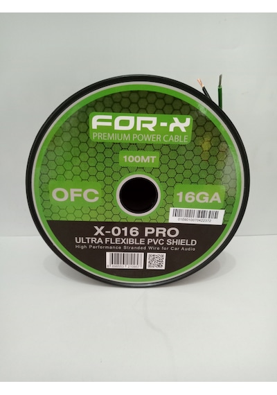 For-x Bakır Hoparlör Kablosu 16GA– %100 Bakır OFC Kablo - 5 Metre