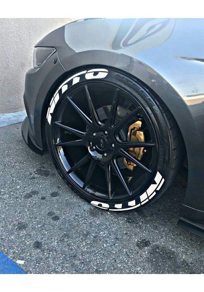 Nitto Beyaz Kalıcı Lastik Yazısı Nitto Sticker 8 Kit Büyük Boy