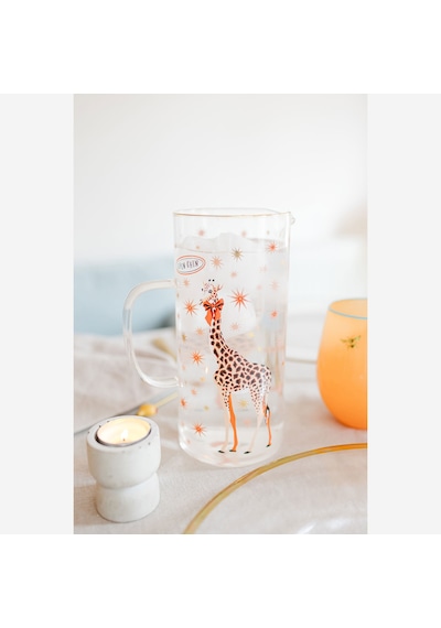 Zürafa Şeffaf Cam Sürahi 1300 Ml