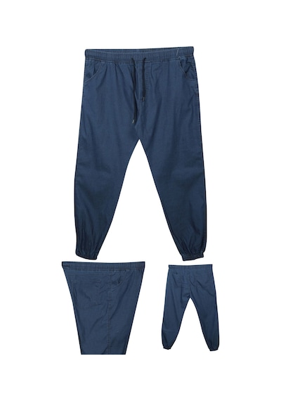 Erkek Büyük Beden 100 Kilo-180 Kilo Arası İçin Uygun Likralı Jogger Kot Pantolon Indigo