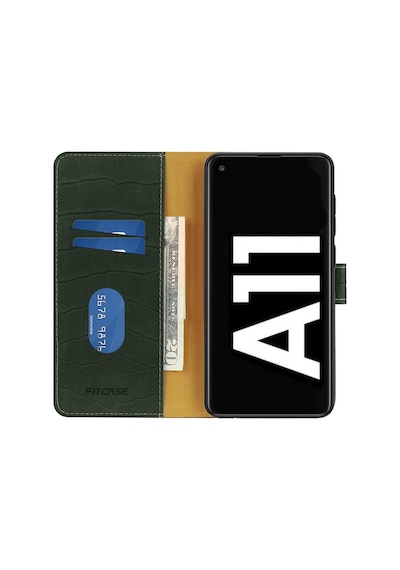Samsung Uyumlu Galaxy A11 Kilif Kroko Desen Kapakli Cüzdanli 489388778