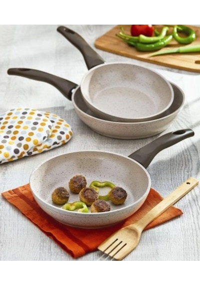 Gülsan Safran Granit 3Lü Tava Set