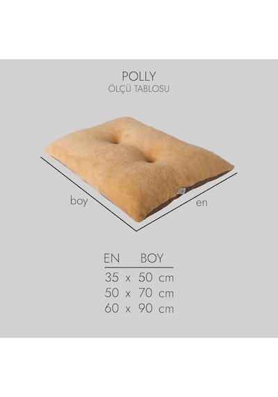 Polly, Çift Taraflı Kullanılabilen, Yıkanabilir Kedi Ve Köpek Minderi Açık Gri & Gri, 50x7