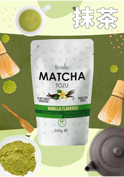 Fibrelle Matcha Vanilya Aromalı 100g