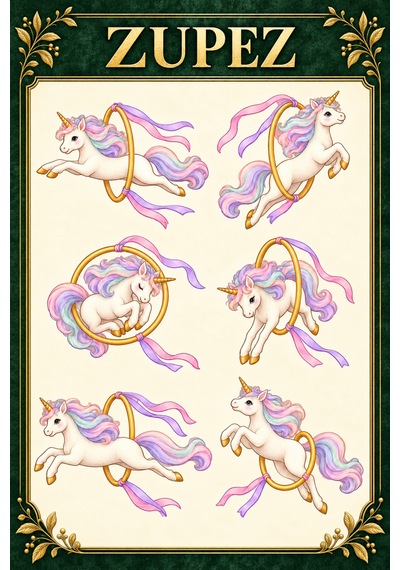 Unicorn Bulut Lunaparkı 6 Lı Fiziksel Dtf Transfer Sayfa Seti 36 Ayrı Kompozisyon - 930978556