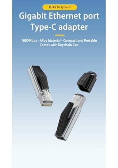 Type-c To Rj45 Ethernet Dönüştürücü Adaptör 1000mbps Gigabit Lan Usb-c Ethernet Çevirici Otgrj