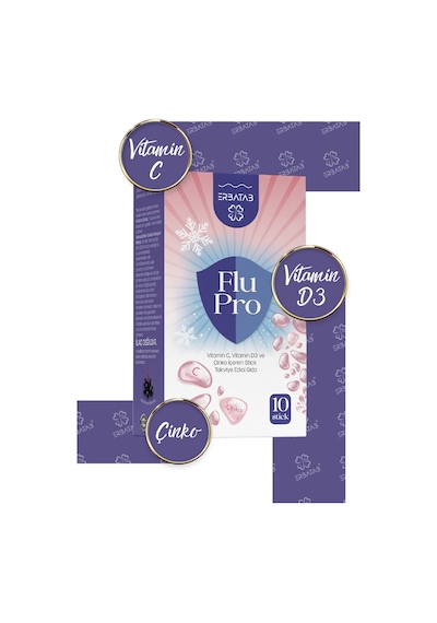 Flu-pro Vitamin C Vitamin D3 Çinko Ve Karamürver Eki 10 Stick