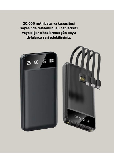 Taşınabilir 20.000 Mah Hızlı Şarj Powerbank 4 Çıkışlı Mh-hs3646-3328