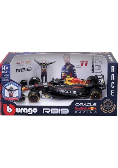 Oracle Red Bull Racing Rb19 Figürlü Formula 1 Yarış Arabası Sergio Perez 1 / 24 Ölçek Model Araba