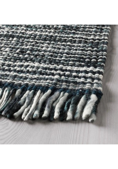 Ikea Köpenhamn El Dokuması Halı 170 X 240 Cm Koyu Gri - Beyaz Çok Renkli