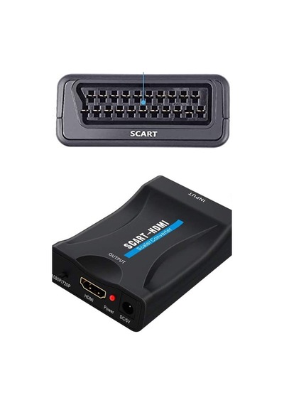 Scart Hdmı Dönüştürücü Scart'tan Hdmı'a Görüntü Çeviren Adaptör Aparat