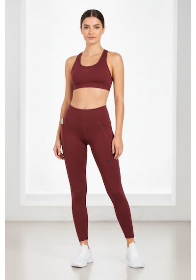 Puma Wtad Essentıal Tıghthw 7/b Kadın Cepli Spor Tayt Bordo