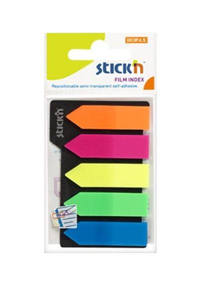Stick'n 21143 İndeks İşaret Bandı Ok 12x45 5 Renk