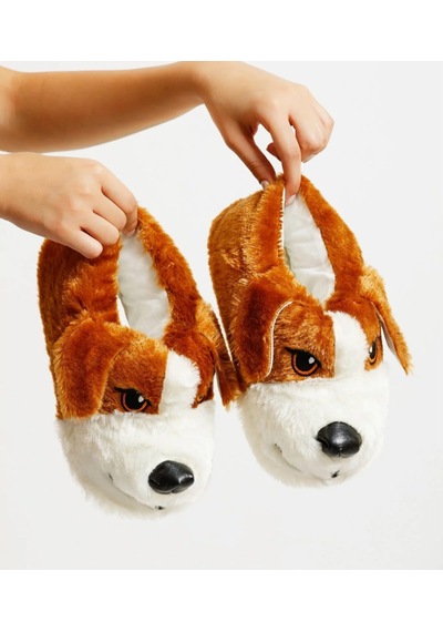 Papucumun Dünyası Unisex Yumuşak Taban Sevimli Köpek Panduf Yetişkin Ve Çocuk Kız Ve Erkek Panduf Kahverengi Papucumun Dünyası Unisex Yumuşak Taban Sevimli Köpek Panduf Yetişkin Ve Çocuk Kız Ve Erkek Panduf Kahverengi