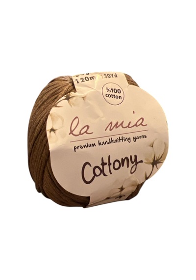 La Mia Cottony Premium El Örgüsü İpi,%100 Pamuk, 50 Gr / 120 Mt, Kahverengi Çok Renkli