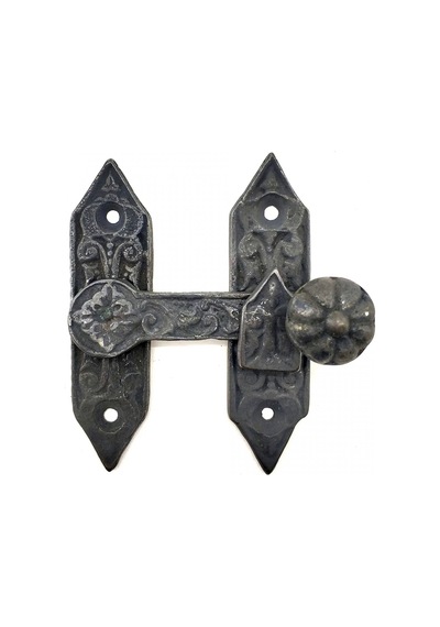 Antika Tarz Dekoratif Pirinç Kapı, Pencere Mandalı - 86x72 Mm, Oksit 0.90