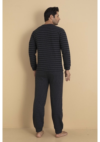 Wordex Falkom 5701 Selanik Kumaş Kışlık Kalın Kumaşlı Erkek Çizgili Pijama Takımı Antrasit Wordex Falkom 5701 Selanik Kumaş Kışlık Kalın Kumaşlı Erkek Çizgili Pijama Takımı Antrasit