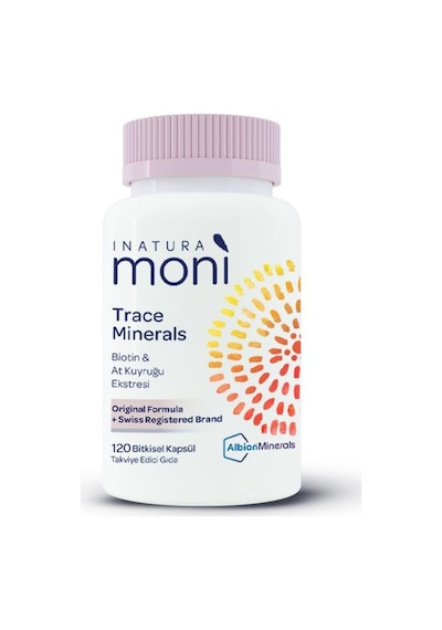 Inatura Moni Trace Minerals Biotin & At Kuyruğu Ekstresi 120 Kapsül