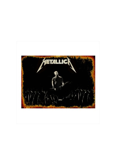 Bedeko Metallica Art Mdf Poster 35 Cm X 50 Cm
