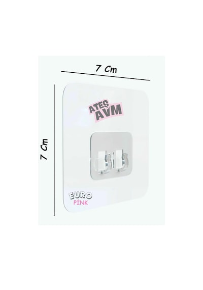 10 Adet 7x7 Cm Süper Güçlü Yapışkanlı Banyo Askısı 10adet Sticker Raf Tutucu Askı Çok Renkli Diğer
