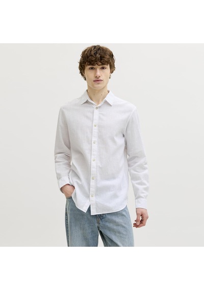 Jack & Jones Erkek Uzun Kollu Gömlek - Summer - 12289174 Beyaz