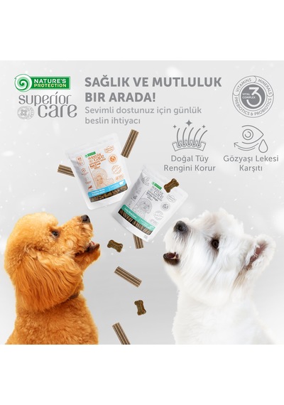Nature S Protection Superior Care Beyaz Tüylü Köpekler İçin Ringa Balıklı Bağışıklık Destekli Köpek Ödülü 150g