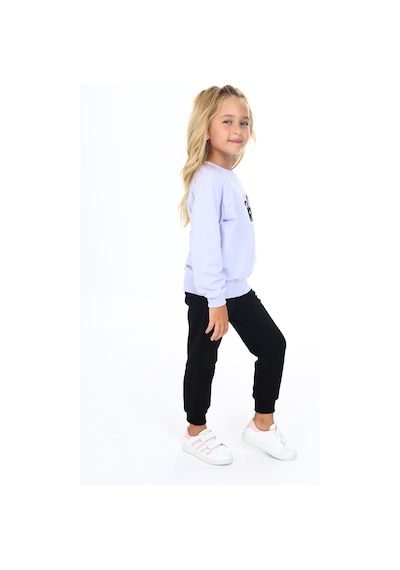 Toontoy Kids Toontoy Kız Çocuk Baskılı Eşofman Takım Açık Mavi
